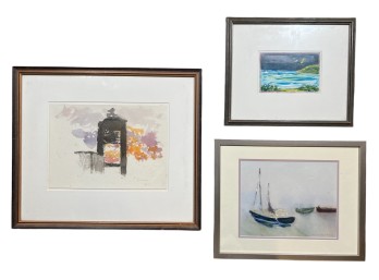 (3) WORKS by EDWIN GAMBLE etc of  MAINE ORIGIN