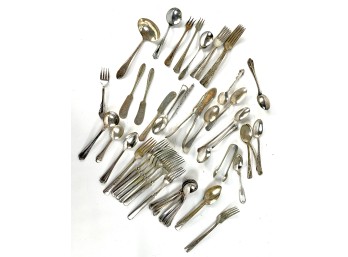 GROUP of SILVERPLATED FLATWARES