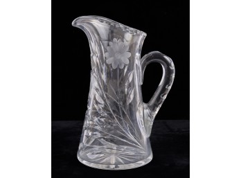 (19th / 20th c) CUT GLASS PITCHER
