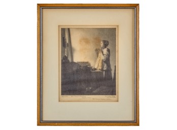 TIMOTHY COLE (1852-1931) 'THE PEARL NECKLACE'