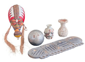 AFRICAN MASK And Other AFRICAN DECORATIVE OBJECTS