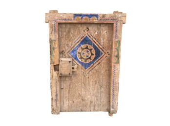 SMALL TIBETAN DOOR Used As A  WALL HANGING