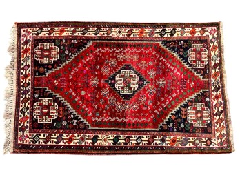 (Late 20th C) HAND WOVEN WOOL ORIENTAL AREA RUG