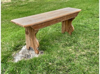 PINE BENCH with SHAPED LEGS