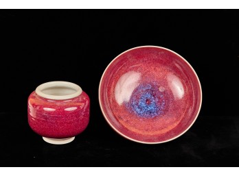 GERRY WILLIAMS PORCELAIN BOWL & VASE