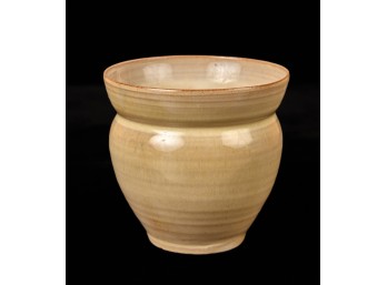 ED & MARY SCHEIER MILKY GLAZED REDWARE VASE