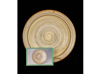 ONDA YAKI GLAZED EARTHENWARE FOOTED BOWL