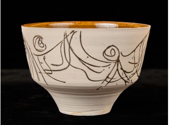 GERRY WILLIAMS GLAZE DECORATED PORCELAIN BOWL
