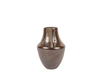 JUAN TAFOYA  SAN ILDEFONSO BLACKWARE VASE
