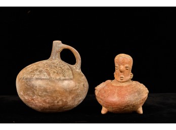 (2) PRE COLUMBIAN CERAMIC VESSELS