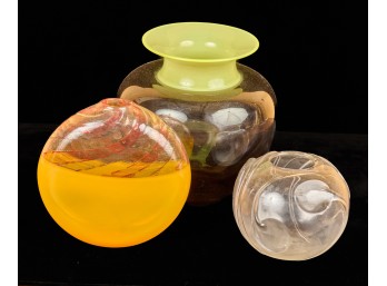 RICHARD HARKNESS, KATRINA HUDE BLOWN GLASS VASES