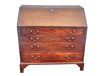 (18th / 19th c) FEDERAL MAHOGANY FALL FRONT DESK