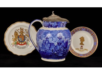 (2) QUEEN ELIZABETH COMMEMORATIVES & WEDGWOOD