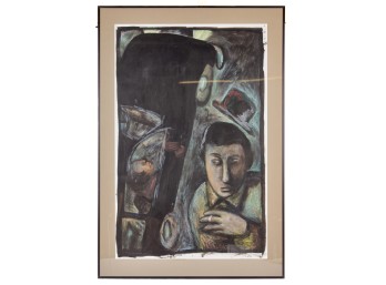 POST MODERNIST PAINTING signed HILLS