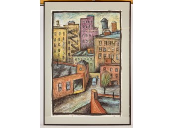 POST MODERNIST PAINTING signed HILLS