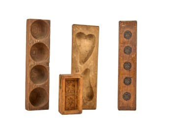 (4) MAPLE SUGAR, CANDY and FOOD MOLDS
