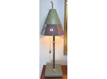 TABLE LAMP w/ SIGNED HANDMADE CERAMIC SHADE