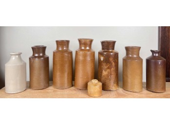 (8) PIECES VINTAGE/ANTIQUE STONEWARE