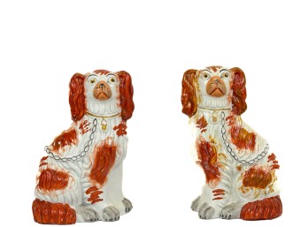 PAIR of STAFFORDSHIRE COCKER SPANIELS