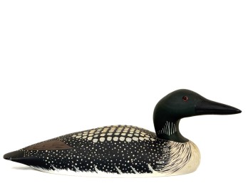 CARVED and PAINTED LOON by THE DECOY SHOP