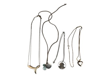 (4) MISC NECKLACES w/ STERLING SILVER