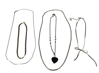 (5) STERLING SILVER NECKLACES