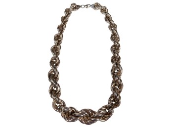 ITALIAN STERLING SILVER GRADUATING ROPE NECKLACE