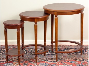 DECORATIVE ROUND (3) PC NESTING TABLE
