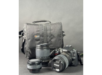 NIKON D90 CAMERA w (2) LENSES
