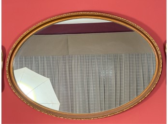 OVAL ITALIAN STYLE OVER MANTLE MIRROR