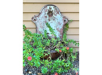 ANTIQUE CAST IRON WALL MOUNT PLANTER