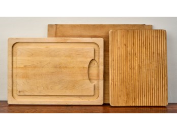 (3) WOODEN CUTTING BOARDS
