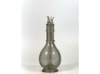(4) CHAMBERED HAND BLOWN LIQUOR DECANTER