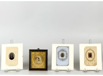 Four (19th c) PORTRAIT PHOTOGRAPHY MINIATURES
