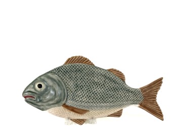 FISH FORM MAJOLICA SPOON REST