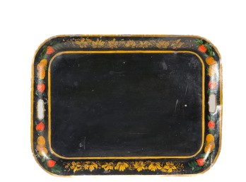 (19th c) HAND PAINTED TOLE TRAY