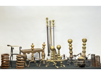 GENEROUS LOT of VINTAGE/ANTIQUE BRASS & IRON