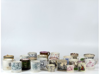 GROUP of ENGLISH SOFT PASTE JUVENILE MUGS