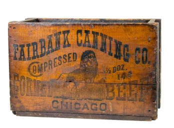 FAIRBANKS CANNING OF CHICAGO 'CORNED BEEF' CRATE