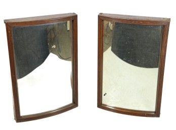 PAIR VINTAGE CONVEX FUNHOUSE MIRRORS