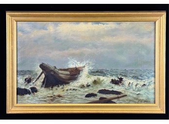 CLEMENT DREW (1806-1889) 'BEACHED SHIPWRECK'