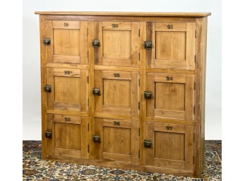 PINE (9) DOOR FREESTANDING FOOT LOCKER