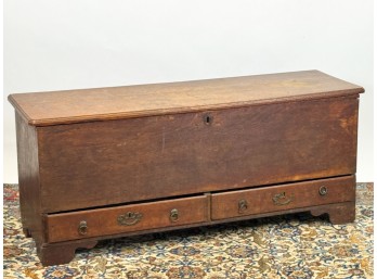 (19thc) OAK (2) DRAWER BLANKET CHEST