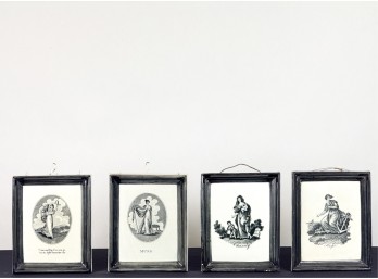 SET (4) (19thc) STAFFORDSHIRE PLAQUES