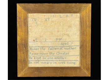 1840 HELEN MARLA DOW of SALEM MA SAMPLER