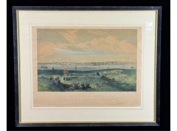 (19thc) 'BEVERLY MA FROM FORT LEE SALEM' LITHO