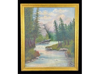 (20thc) AMERICAN SCHOOL 'RIVER IN THE MOUNTAINS'