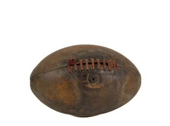 EARLY (20th c) LEATHER FOOTBALL