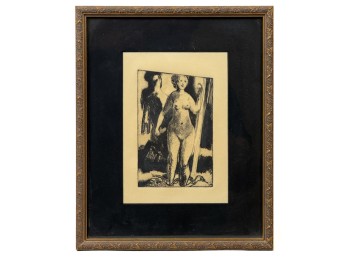 MID CENTURY ENGRAVING 'EVE'
