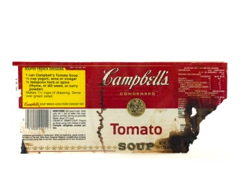 ANDY WARHOL (1928-1987) SIGNED TOMATO SOUP LABEL